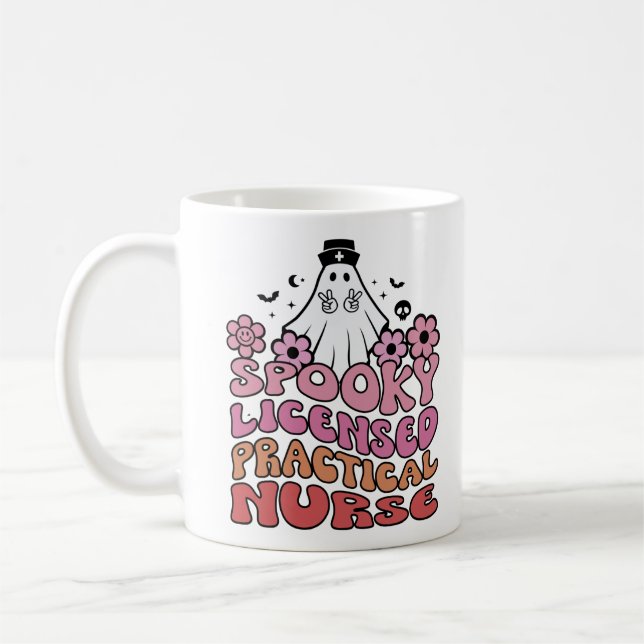 Spooky lizenzierte praktische Krankenschwester Lpn Kaffeetasse (Links)