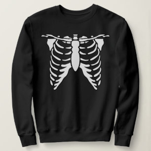 Spooky Lungs Xray Bones Grafischer Horror Sweatshi Sweatshirt