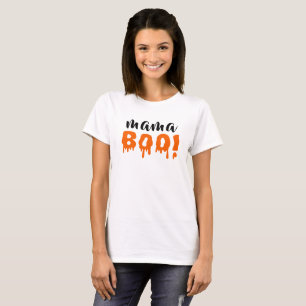 Spooky Mama Boo Orange Halloween Familie T-Shirt
