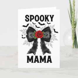 Spooky Mama Coquette Halloween Feiertagskarte