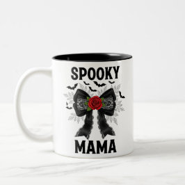 Spooky Mama Coquette Halloween Zweifarbige Tasse