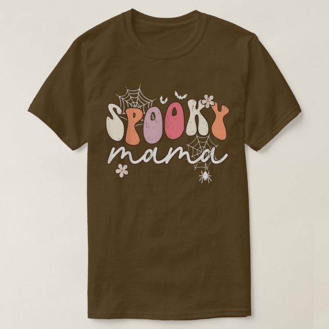 SPOOKY Mama Groovy Halloween 69 T-Shirt (Design vorne)