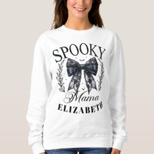 Spooky Mama Halloween Coquette Bow Individuelle Na Sweatshirt