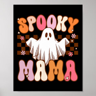 Spooky Mama Halloween Mama Ghost Kostüm Retro Groo Poster