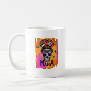 Spooky Mama - Messy Bun Skull Kaffeetasse