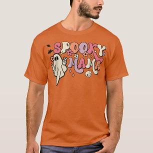 Spooky Mama Spooky Retro Groovy Halloween Niedlich T-Shirt