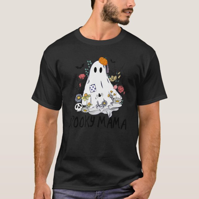 Spooky Mama Trick oder behandeln Halloween Frauen  T-Shirt (Vorderseite)