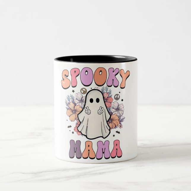 Spooky Mama Zweifarbige Tasse (Mittel)
