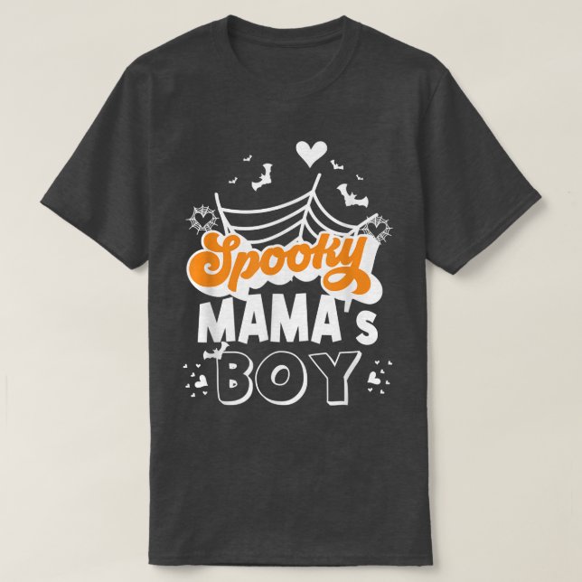 Spooky Mamas Junge Spooky Halloween T-Shirt (Design vorne)