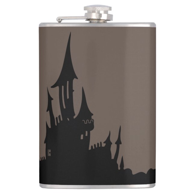 Spooky Mansion Halloween Flask Flachmann (Vorderseite)