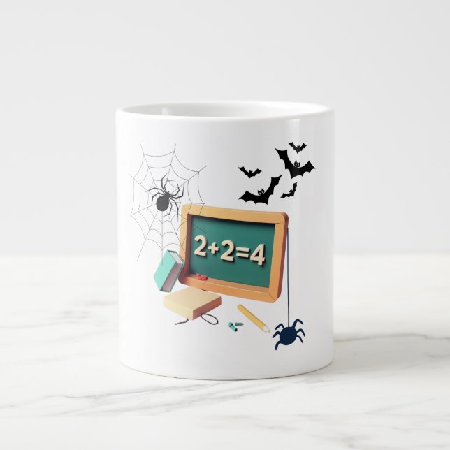 Spooky Math Teacher Jumbo-Tasse (Vorderseite)
