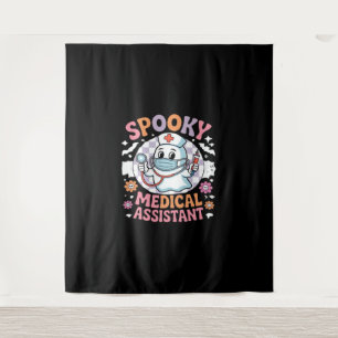 Spooky Medical Assistant Niedlich Halloween Essent Wandteppich