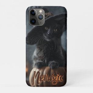Spooky "Meowgic" Black Cat in einem Hexenhut Case-Mate iPhone Hülle