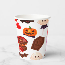 Spooky Minimal Dracula Candy zu Halloween Pappbecher