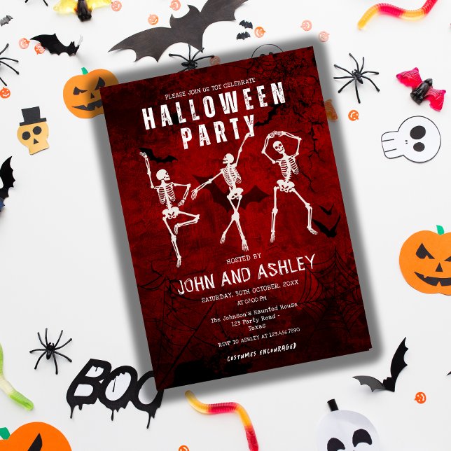Spooky Modern Gothic Adult Halloween Kostüm Party Einladung (Von Creator hochgeladen)