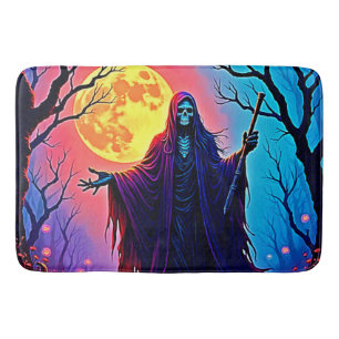 Spooky Moon Death's Call Design Badematte