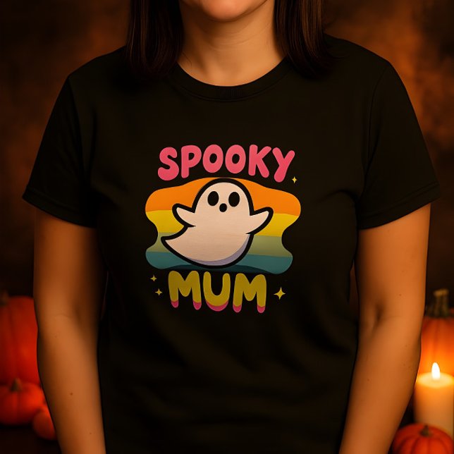 Spooky Mum Niedlich Halloween Ghost Design T-Shirt (Von Creator hochgeladen)
