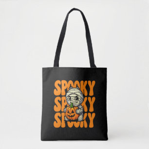 Spooky Mummy Hugging Pumpkin Halloween Tasche