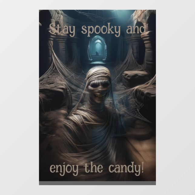 Spooky Mummy's Lair Tapestry Fensteraufkleber (Blatt)