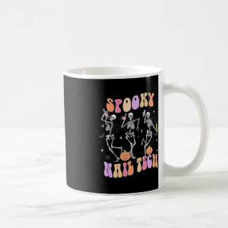 Spooky Nail Tech Funny Skeleton Nail Tech Hallowee Kaffeetasse