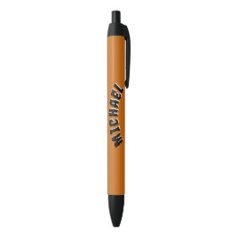 Spooky Name Pens (dunkelorange und schwarz) Kugelschreiber