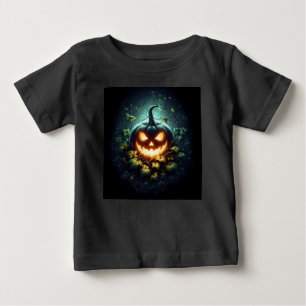 Spooky Natur glühend Halloween Kürbis Baby T-shirt