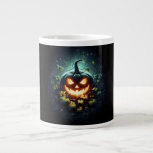 Spooky Natur glühend Halloween Kürbis Jumbo-Tasse