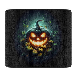 Spooky Natur glühend Halloween Kürbis Schneidebrett