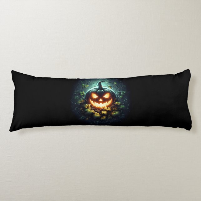 Spooky Natur glühend Halloween Kürbis Seitenschläferkissen (Vorderseite)