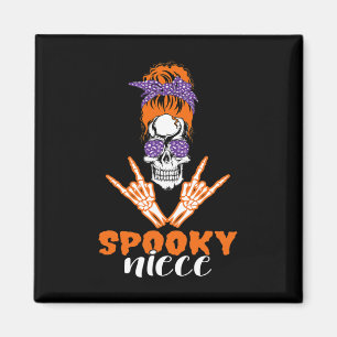 Spooky Niece Design für Halloween Funny Skull Magnet