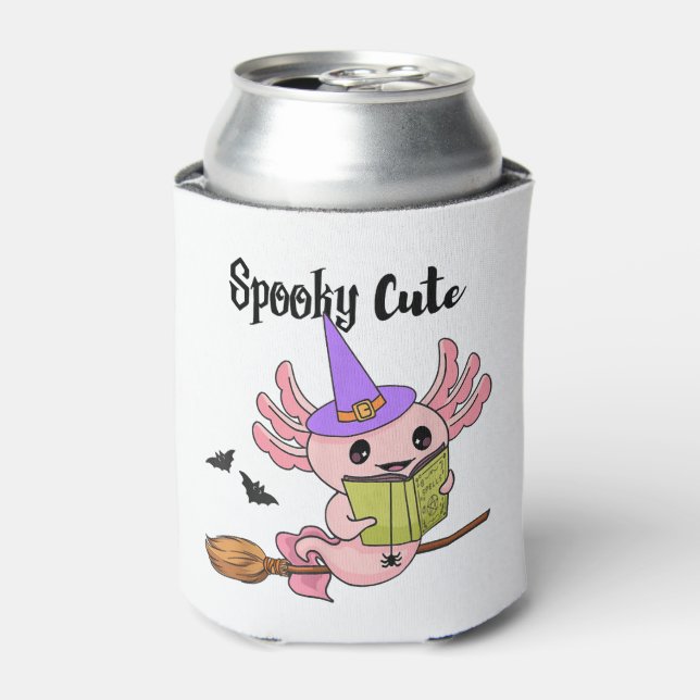 Spooky Niedlich Axolotl Halloween Dosenkühler (Kanne Vorderseite)