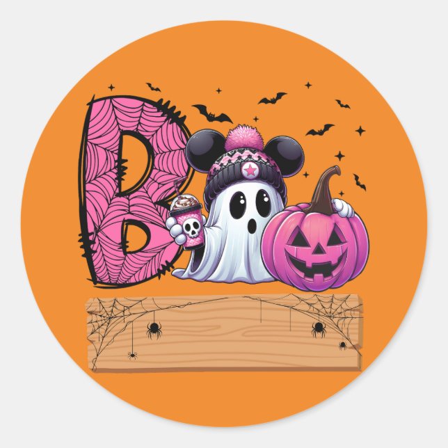 Spooky Niedlich Boo Ghost Sticker (Vorderseite)