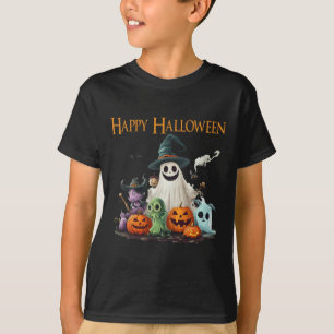 Spooky Niedlich Ghost Halloween Kostüm Happy Hallo T-Shirt