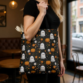 Spooky Niedlich Ghost & Pumpkin Pattern Halloween Tasche