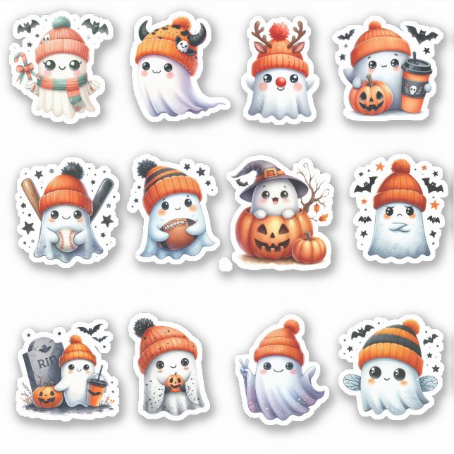 Spooky Niedlich Ghost Sticker Collection (Vorderseite)