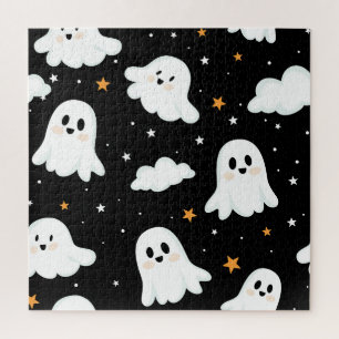 Spooky Niedlich Halloween Ghost Cloudy Star Sky