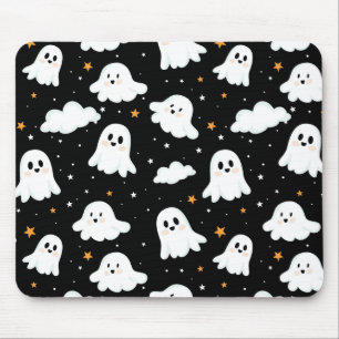 Spooky Niedlich Halloween Ghost Cloudy Star Sky Mousepad