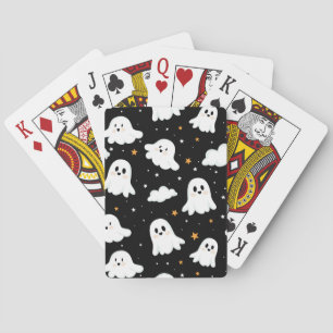 Spooky Niedlich Halloween Ghost Cloudy Star Sky Spielkarten