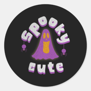 Spooky Niedlich Halloween Ghost Girls Männerfrauen Runder Aufkleber