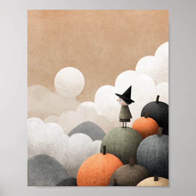 Spooky Niedlich Hexenwasser Halloween Kinderzimmer Poster (Vorne)