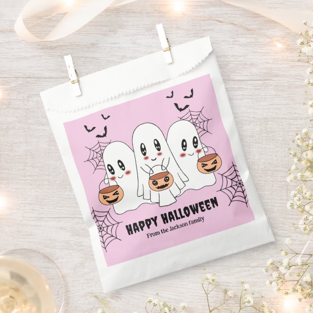 Spooky Niedlich Kawaii Cartoon Ghost Halloween-Par Geschenktütchen (Ausgeschnitten)