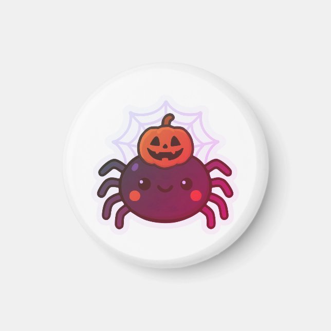 Spooky Niedlich Kawaii Halloween Spider Magnet (Vorne)
