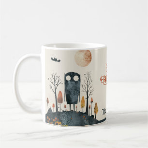 Spooky Niedlich Monster Fall Landschaft glücklich  Kaffeetasse