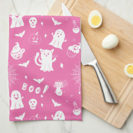 Spooky Niedlich Pink Halloween Küchentuch