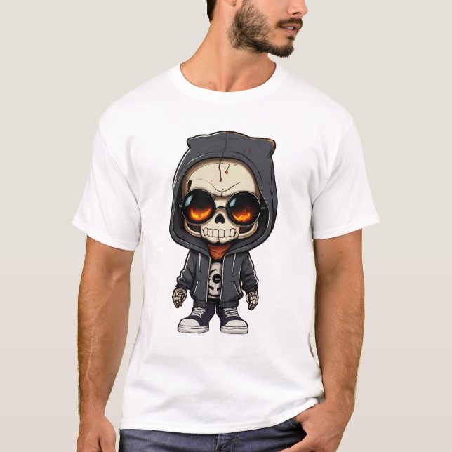 Spooky Niedlich Skeleton Halloween-T - Shirt (Vorderseite)