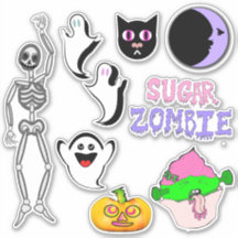 Spooky Niedlich Stickers Set