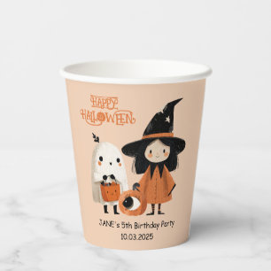 Spooky Niedlich Witch & Ghost Halloween Party Pappbecher
