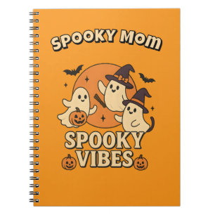 Spooky Niedlich Witchy Retro Ghosts Halloween Notizblock