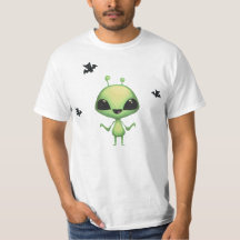 Spooky-Niedliche Alien Halloween T - Shirt