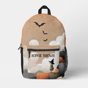 Spooky Niedliches WasserfarbenHalloween, Hexe mit Bedruckter Rucksack